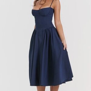 House of CB Navy Midi Dress